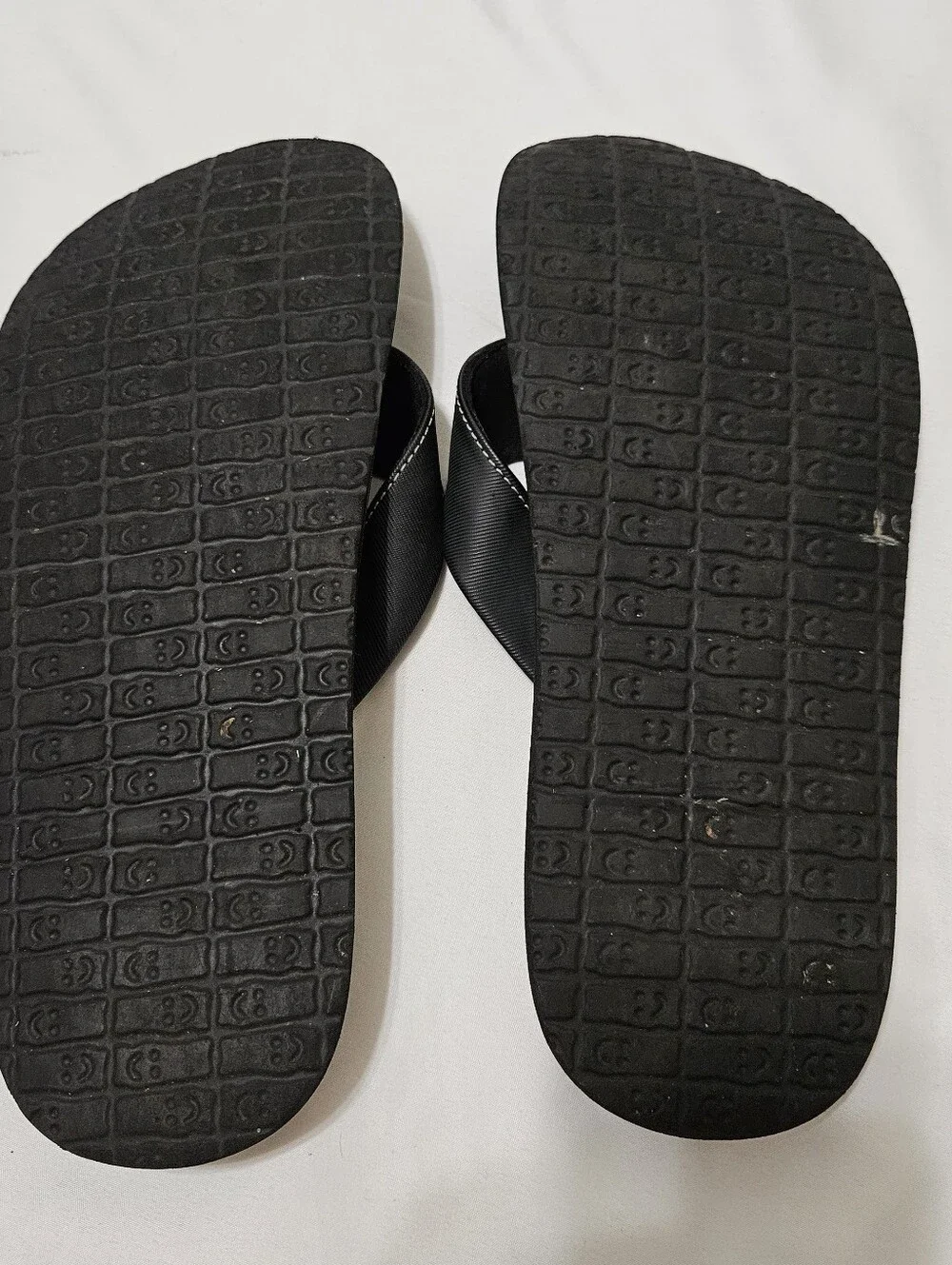 Sanuk Beer Cozy Coaster Flip-Flops Men’s 10 Black Shoes Beach Open Toe